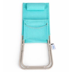 Pack 2 Sillas Playa Plegables con Cojín 80x48x67 cm. Aguamarina