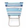 Pack 2 Sillas Playa Plegable con Cojín 80x48x67 cm. Rayas Azul