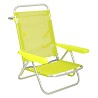 Silla de Playa Plegable Baja Amarillo