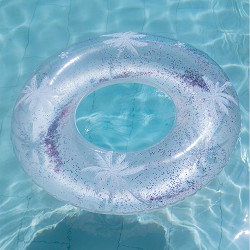 Flotador Hinchable Rueda Flores 119 cm.