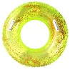 Flotador Hinchable con Purpurina y Asas Amarillo 76 cm.