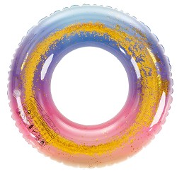 Flotador Hinchable Rueda Multicolor Purpurina 55 cm.